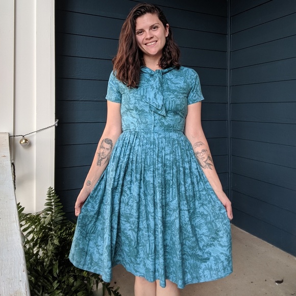 Vintage Dresses & Skirts - Vintage 1950/60s Novelty Print Dress